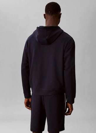 Calvin Klein Jeans Lacivert Erkek Kapüşon Standart Baskılı Sweatshirt LVGMS6W3020PP Lacivert Sweatshirt