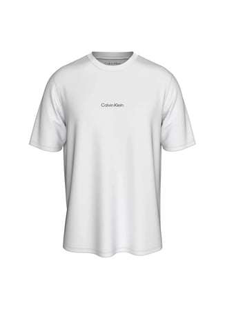 Calvin Klein Beyaz Erkek Normal Logo Baskılı T-Shirt LV00NM3021100
