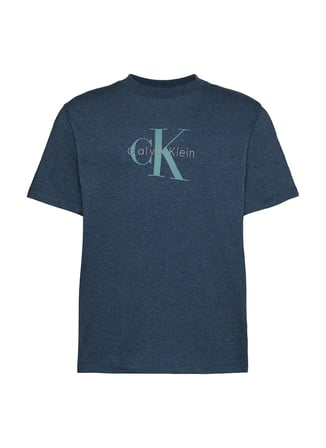 Calvin Klein Jeans Lacivert Erkek Standart Baskılı T-Shirt LV04RB862GR9F Lacivert T-Shirt