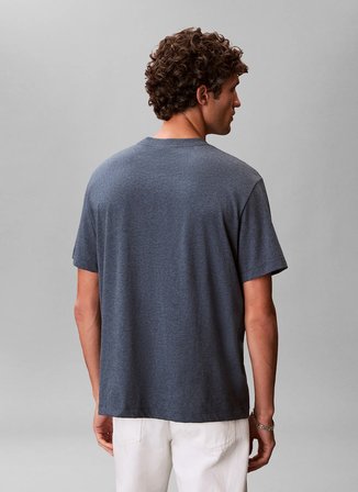 Calvin Klein Jeans Lacivert Erkek Standart Baskılı T-Shirt LV04RB862GR9F Lacivert T-Shirt