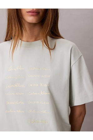 Kadın SS Boxy Fit Grafik Detaylı Crop T-shirt