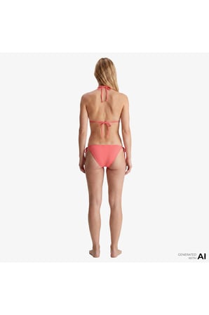 Side Tie Kadın Pembe Bikini Altı