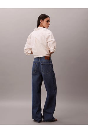 Kadın Wide Leg Indigo Jean
