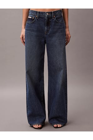 Kadın Wide Leg Indigo Jean