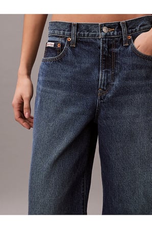 Kadın Wide Leg Indigo Jean