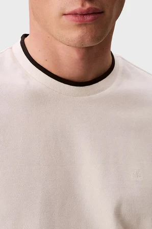 Calvin Klein % 100 Pamuk Regular Fit Bisiklet Yaka T Shirt LV04LF215GYAS Erkek T SHİRT LV04LF215G YAS KREM
