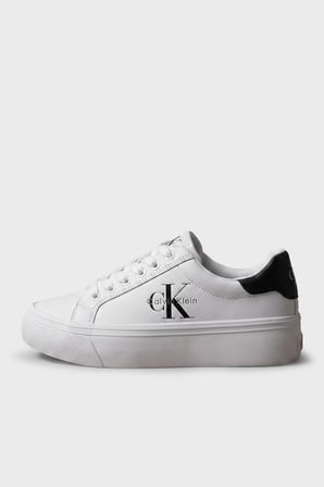 Calvin Klein Deri Logolu Sneaker Ayakkabı HW0HW03159YAF Kadın AYAKKABI HW0HW03159 YAF BEYAZ