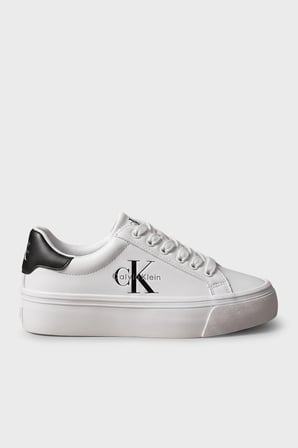 Calvin Klein Deri Logolu Sneaker Ayakkabı HW0HW03159YAF Kadın AYAKKABI HW0HW03159 YAF BEYAZ
