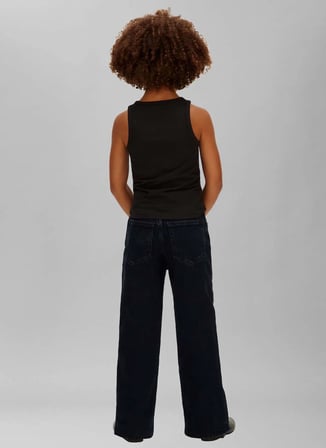 Calvin Klein Siyah Kız Çocuk Baskılı T-Shirt LVCKSJB10GBEH