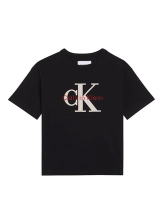 Calvin Klein Siyah Erkek Çocuk Baskılı T-Shirt LVCKSJA03BBEH
