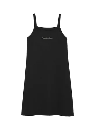 Calvin Klein Siyah Kız Çocuk Baskılı Elbise LVCKSJH08GBEH