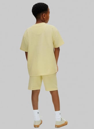 Calvin Klein Sarı Erkek Çocuk Nakışlı Şort Takım LVCKSJI19BZA0