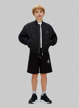 Calvin Klein Siyah Erkek Çocuk Baskılı Şort LV1CKSJC51BEH