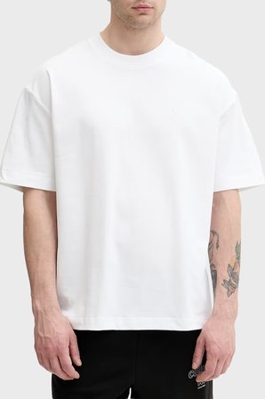 Calvin Klein Logolu % 100 Pamuk Oversize T Shirt LV04RAB806YAF Erkek T SHİRT LV04RAB806 YAF BEYAZ