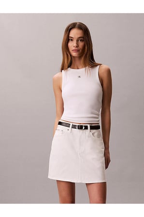 90S MINI SKIRT CHALK, ASN, 25 Beyaz Kadın Kot Etek