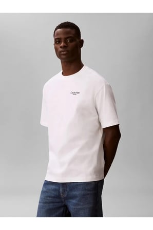 LOGO BACK PRINT T-SH, YAF, S Erkek Beyaz T-Shirt & Polo