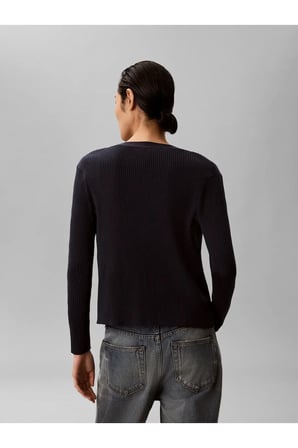 LS CARDI W TANK RIB, CEF Kadın Siyah Kazak