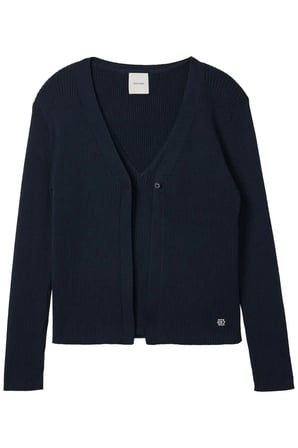 LS CARDI W TANK RIB, CEF Kadın Siyah Kazak