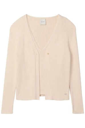 LS CARDI W TANK RIB, 3QX Kadın Pembe Kazak