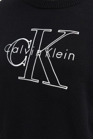 Calvin Klein % 100 Pamuk Logo Monogramlı Sweat LV047G322GUB1 Bayan SWEAT LV047G322G UB1 SİYAH
