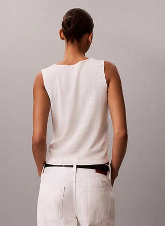 Calvin Klein Ekru Kadın Kolsuz Kazak LV044G307GYAS