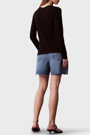 Calvin Klein Logolu V Yaka Düğmeli Hırka LV047G207GUB1 Kadın HIRKA LV047G207G UB1 SİYAH