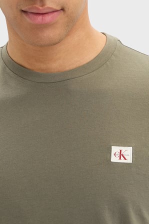 Calvin Klein Pamuklu Regular Fit Logolu Bisiklet Yaka T Shirt LV04RC272GLDY Erkek T SHİRT LV04RC272G LDY HAKİ