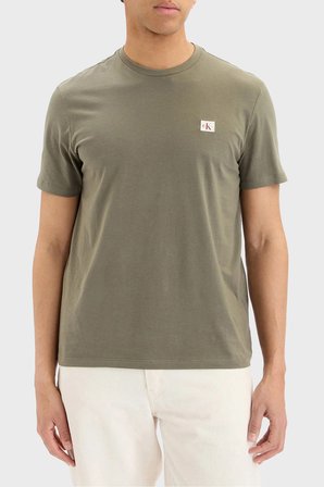 Calvin Klein Pamuklu Regular Fit Logolu Bisiklet Yaka T Shirt LV04RC272GLDY Erkek T SHİRT LV04RC272G LDY HAKİ