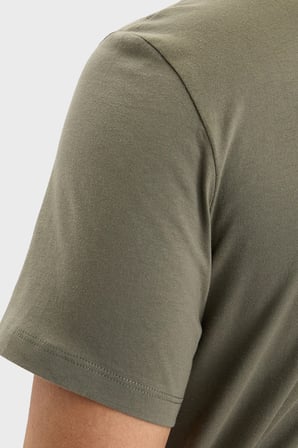 Calvin Klein Pamuklu Regular Fit Logolu Bisiklet Yaka T Shirt LV04RC272GLDY Erkek T SHİRT LV04RC272G LDY HAKİ