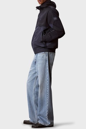 Calvin Klein Logolu Relaxed Fit Kapüşonlu Mont LV04RG503GCEF Erkek MONT LV04RG503G CEF LACİVERT