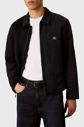 Calvin Klein Logolu Regular Fit Klasik Yaka Mont LV04RG405GUB1 Erkek MONT LV04RG405G UB1 SİYAH