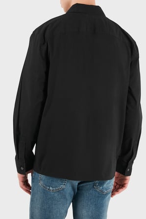 Calvin Klein Pamuklu Regular Fit Göğüs Cepli Gömlek LV04RG117GUB1 Erkek GÖMLEK LV04RG117G UB1 SİYAH