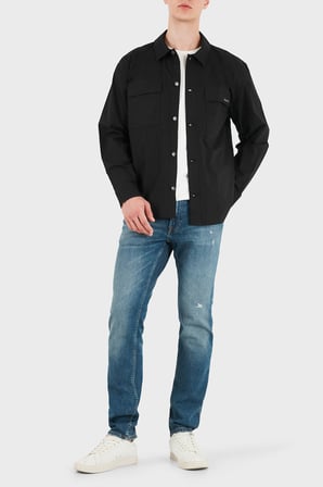 Calvin Klein Pamuklu Regular Fit Göğüs Cepli Gömlek LV04RG117GUB1 Erkek GÖMLEK LV04RG117G UB1 SİYAH