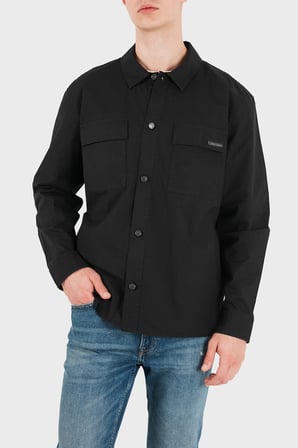 Calvin Klein Pamuklu Regular Fit Göğüs Cepli Gömlek LV04RG117GUB1 Erkek GÖMLEK LV04RG117G UB1 SİYAH