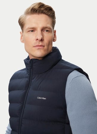 Calvin Klein Lacivert Erkek Yelek LV04LG504GCEF_CLASSIC LTWT NYLON C