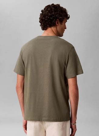 Calvin Klein Jeans Yeşil Erkek Baskılı T-Shirt LV04RB862GLDY SS Hero Monologo Tee