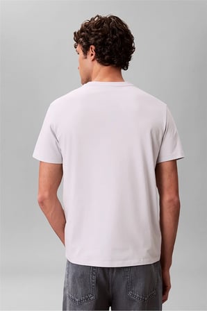 SS Badge 30S Jersey Classic Tee Erkek Bisiklet Yaka T-Shirt Gri