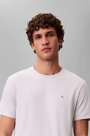 SS Badge 30S Jersey Classic Tee Erkek Bisiklet Yaka T-Shirt Gri