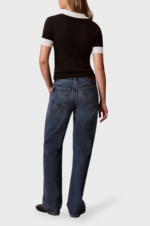 Calvin Klein Logolu % 100 Pamuk Regular Fit Polo LV047G308GUB1 Bayan POLO LV047G308G UB1 SİYAH