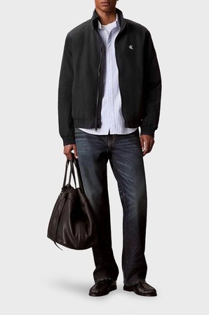 Calvin Klein Su Geçirmez Logolu Regular Fit Mont LV04RG500GUB1 Erkek MONT LV04RG500G UB1 SİYAH