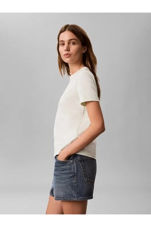 SS WOVEN LABEL CLASS, 4C8 Yeşil Kadın T-Shirt