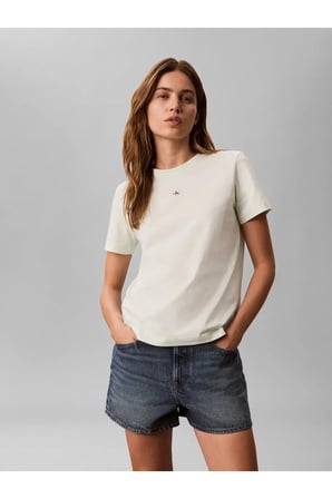 SS WOVEN LABEL CLASS, 4C8 Yeşil Kadın T-Shirt