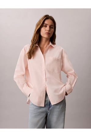 Kadın Pamuklu Poplin Relaxed Fit Gömlek