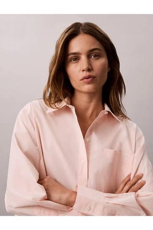 Kadın Pamuklu Poplin Relaxed Fit Gömlek