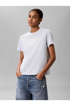 SS CLASSIC HANDWRITI, CIQ Mavi Kadın T-Shirt