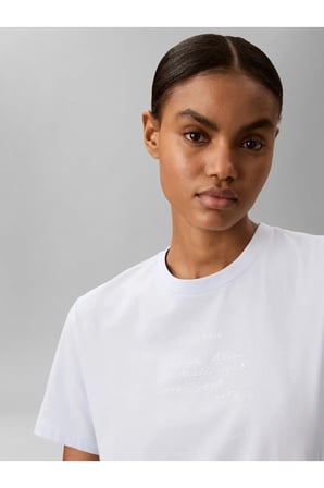 SS CLASSIC HANDWRITI, CIQ Mavi Kadın T-Shirt