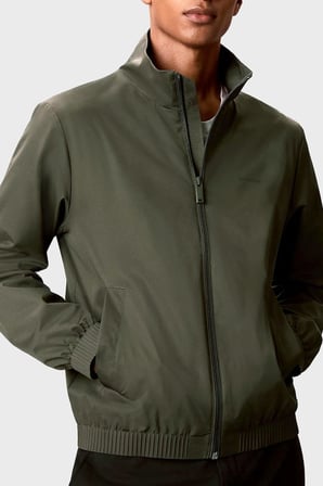 Calvin Klein Logolu Regular Fit Dik Yaka Mont LV04LF515GPAR Erkek MONT LV04LF515G PAR HAKİ
