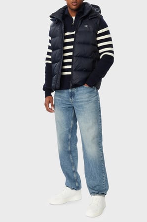 Calvin Klein Kapitoneli Çıkarılabilir Kapüşonlu Yaka Şişme Yelek LV04RG514GCEF Erkek YELEK LV04RG514G CEF LACİVERT