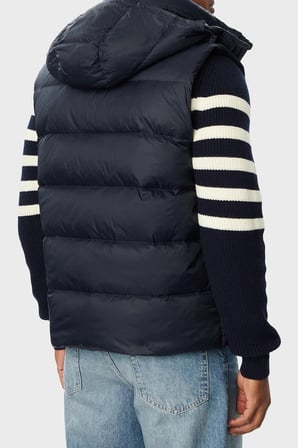 Calvin Klein Kapitoneli Çıkarılabilir Kapüşonlu Yaka Şişme Yelek LV04RG514GCEF Erkek YELEK LV04RG514G CEF LACİVERT