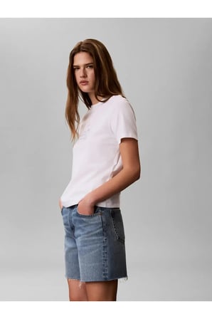 SS CLASSIC HANDWRITI, YAF Beyaz Kadın T-Shirt